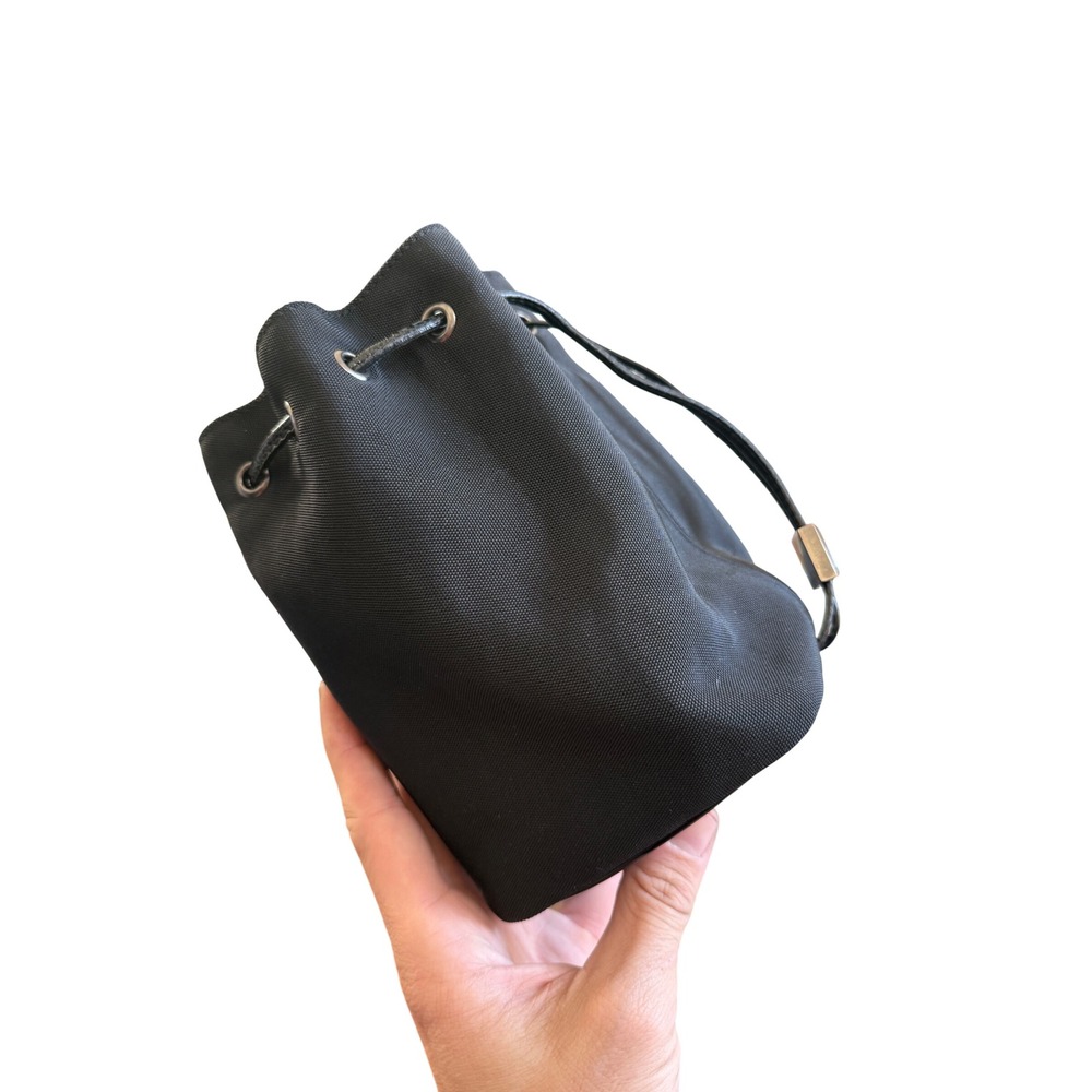 Vintage Gucci Black Canvas Drawstring Pouch Bag - Serial 039-0973 Tom Ford Era - Picture 10 of 11